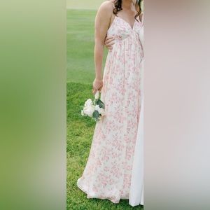 Sachin + Babi Jessica Gown in Rouge Rose Watercolor size 2